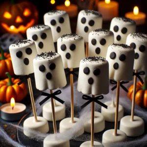 Ghostly Marshmallow Pops